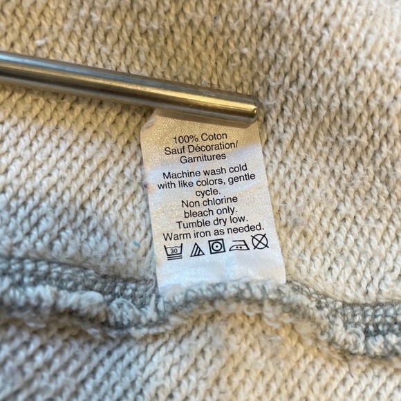 j Crew Terry High-Neck Oversized Top Gray Women's M - Picture 5 of 5